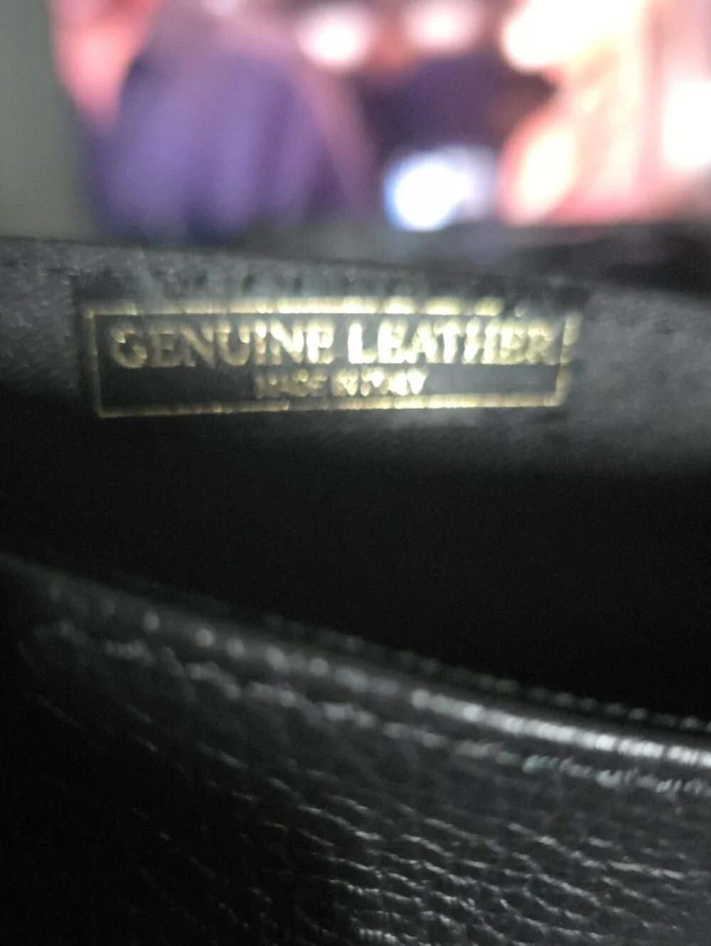 Vintage italian leather stylish black